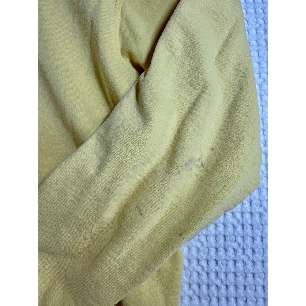 Vintage Birdhouse Embroidered Sweatshirt Yellow Cottagecore Crewneck Pullover M - Picture 8 of 12